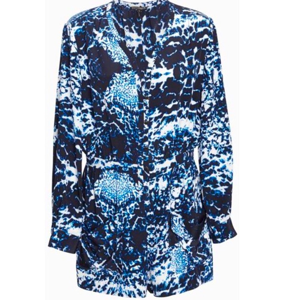 Intermix Roxy Printed Silk Romper Sz S